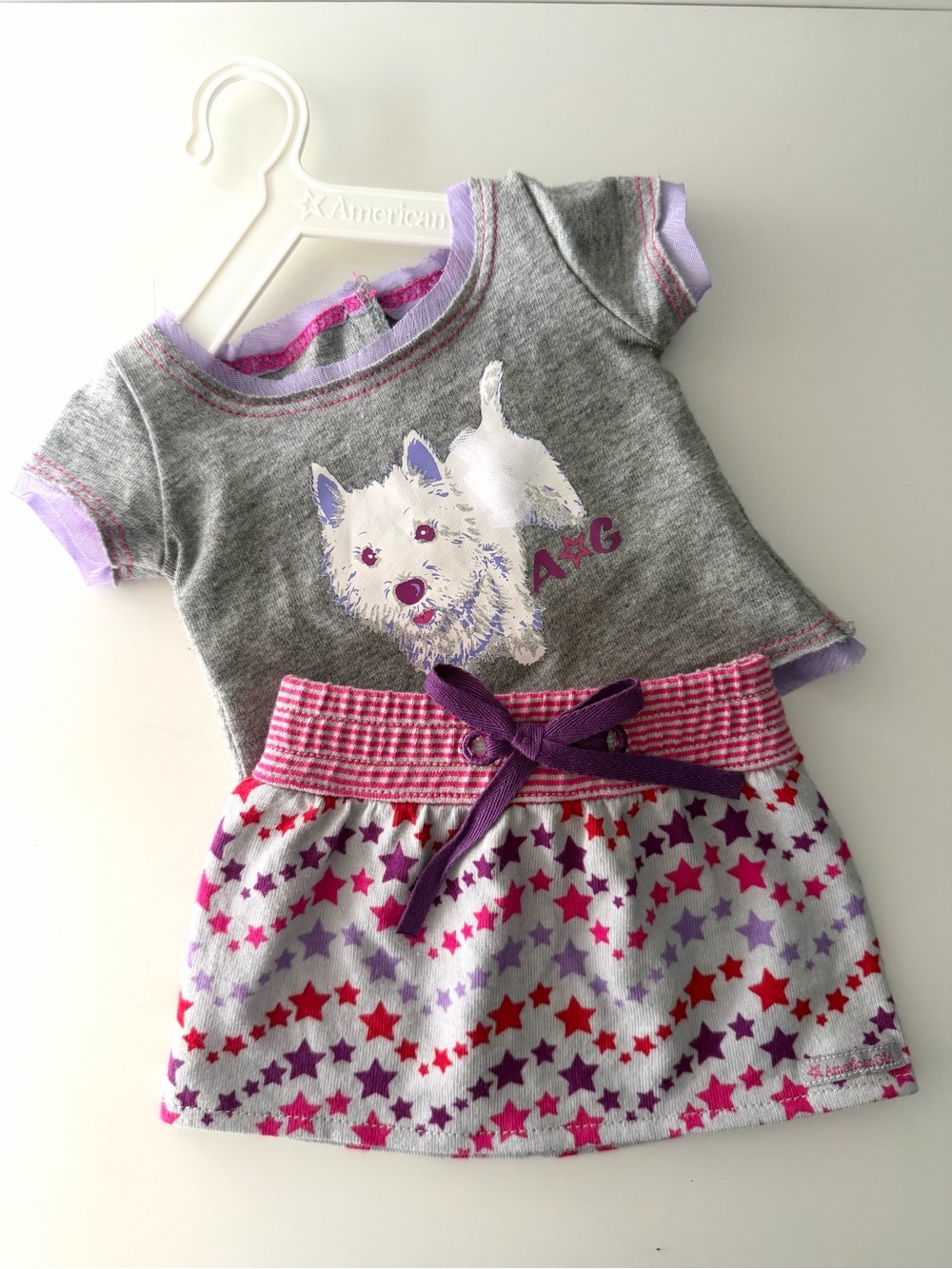 AMERICAN GIRL Truly Me Star Skirt & Graphic Fashion Tee Doll Outfit Retired Set